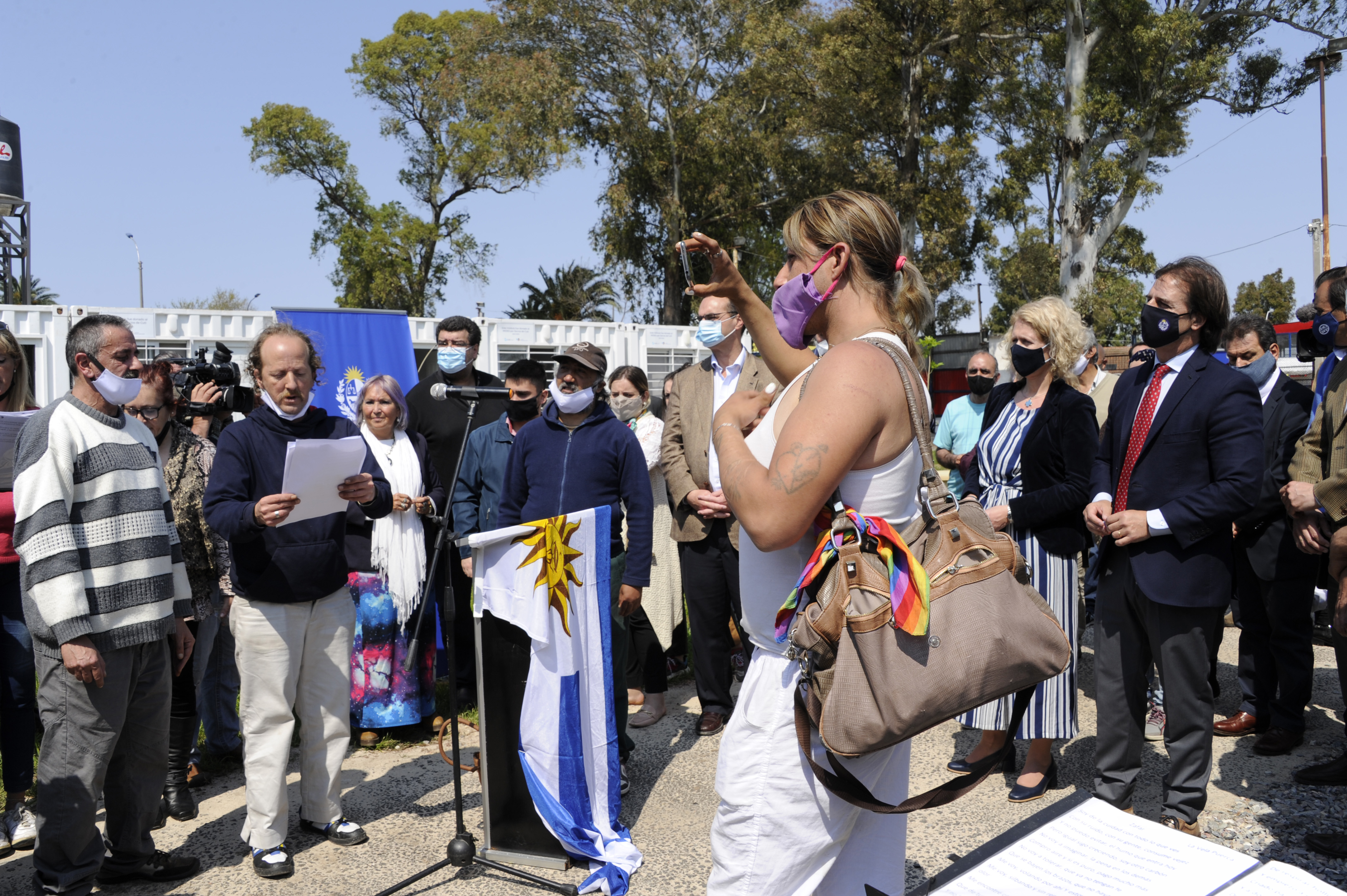 Presidente de la República, Luis Lacalle Pou, presente en la inauguración de conjunto de soluciones habitacionales