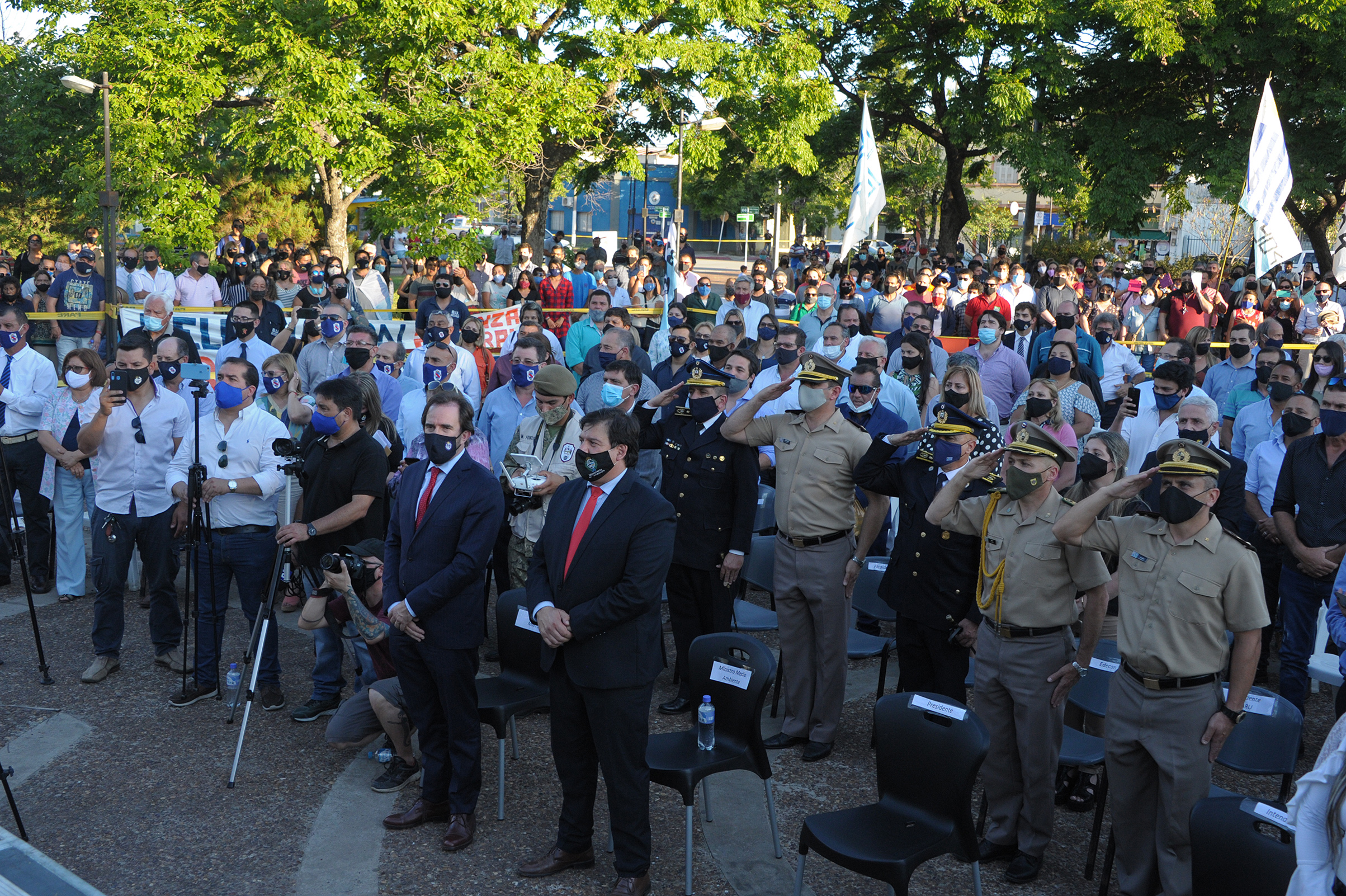 Presidente de la República, Luis Lacalle Pou, presente en la ceremonia de asunción del alcalde de Bella Unión, William Cresseri