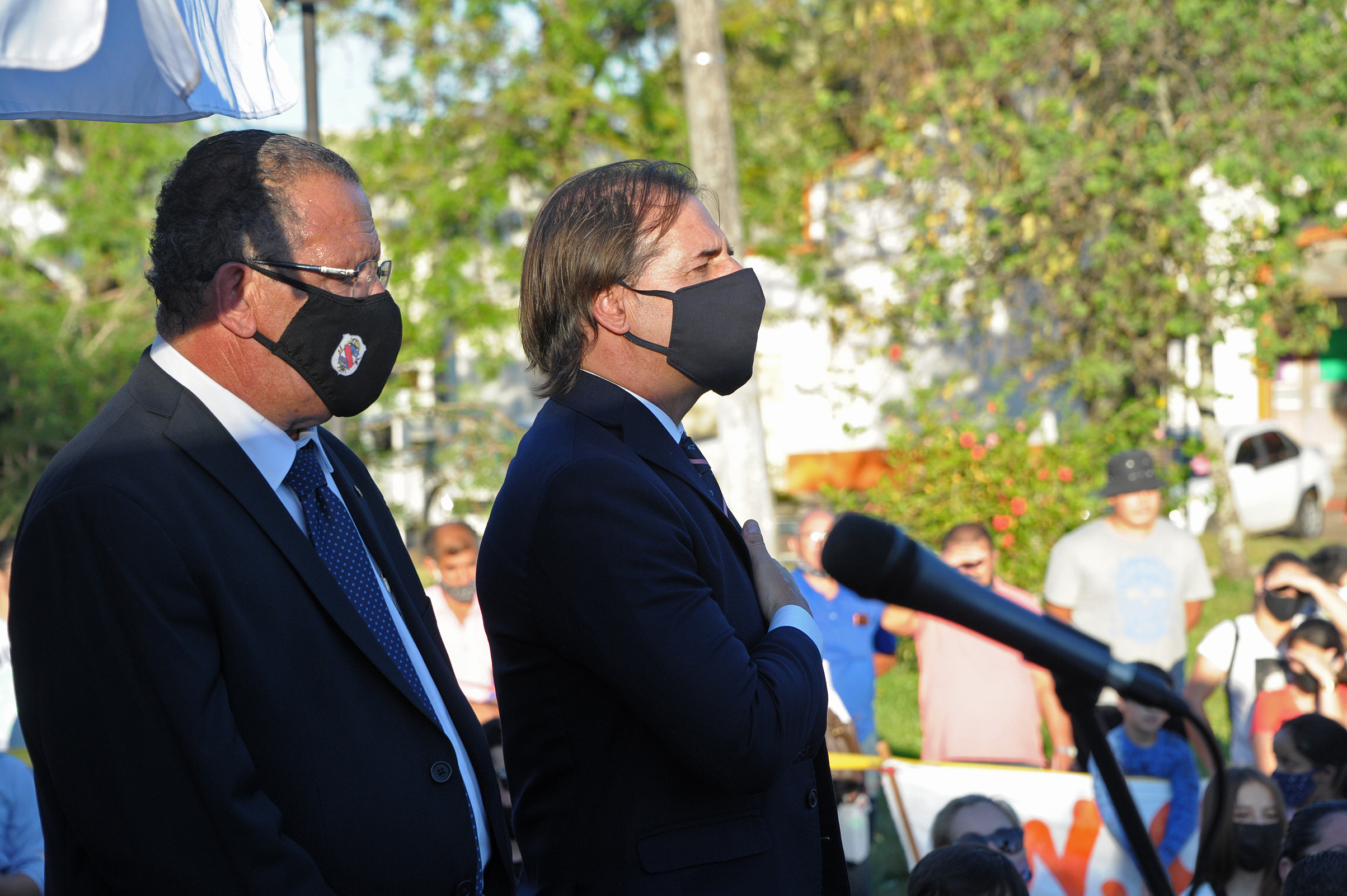 Presidente de la República, Luis Lacalle Pou, presente en la ceremonia de asunción del alcalde de Bella Unión, William Cresseri