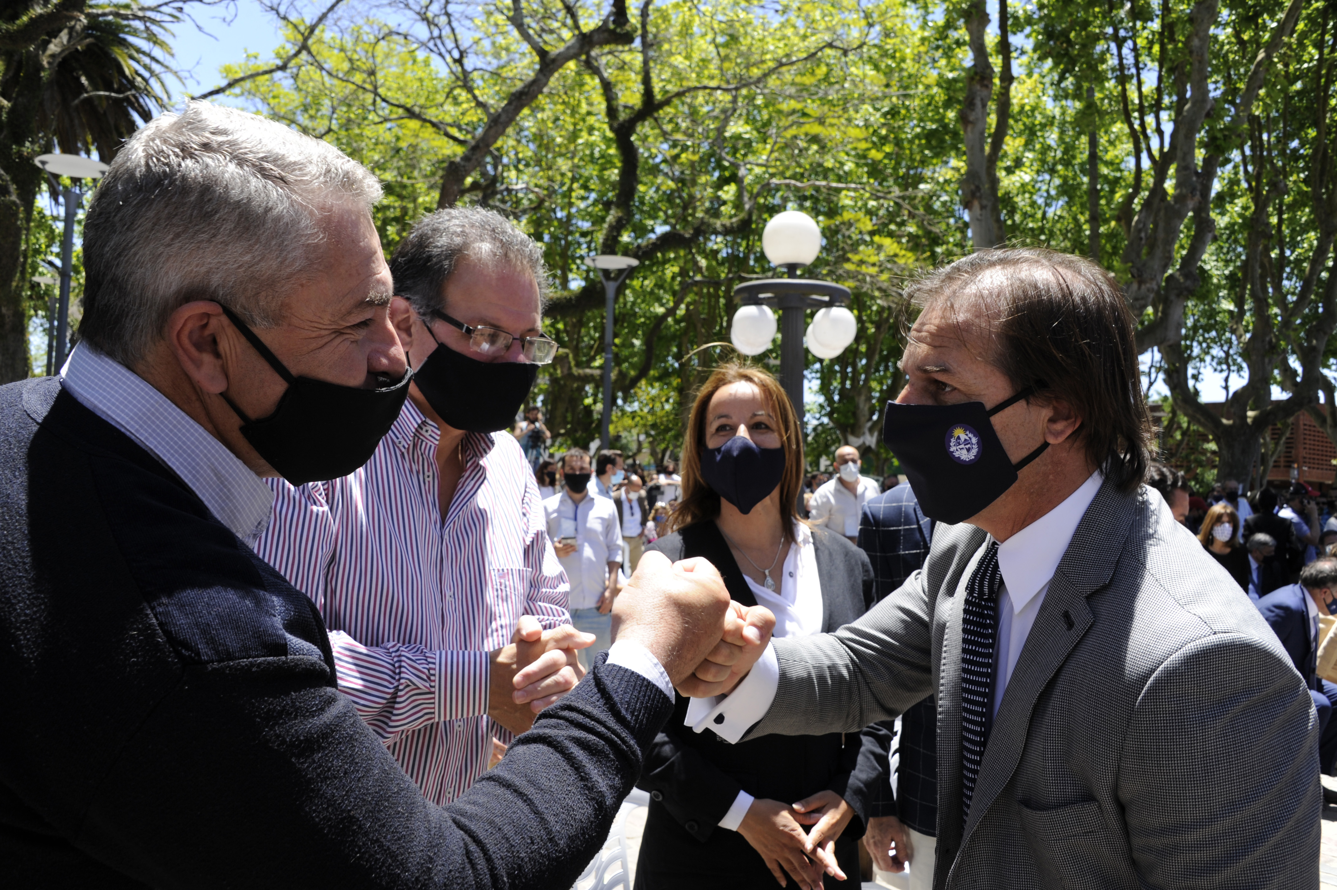 Presidente Lacalle Pou en asunción de intendente de Rocha, Alejo Umpiérrez
