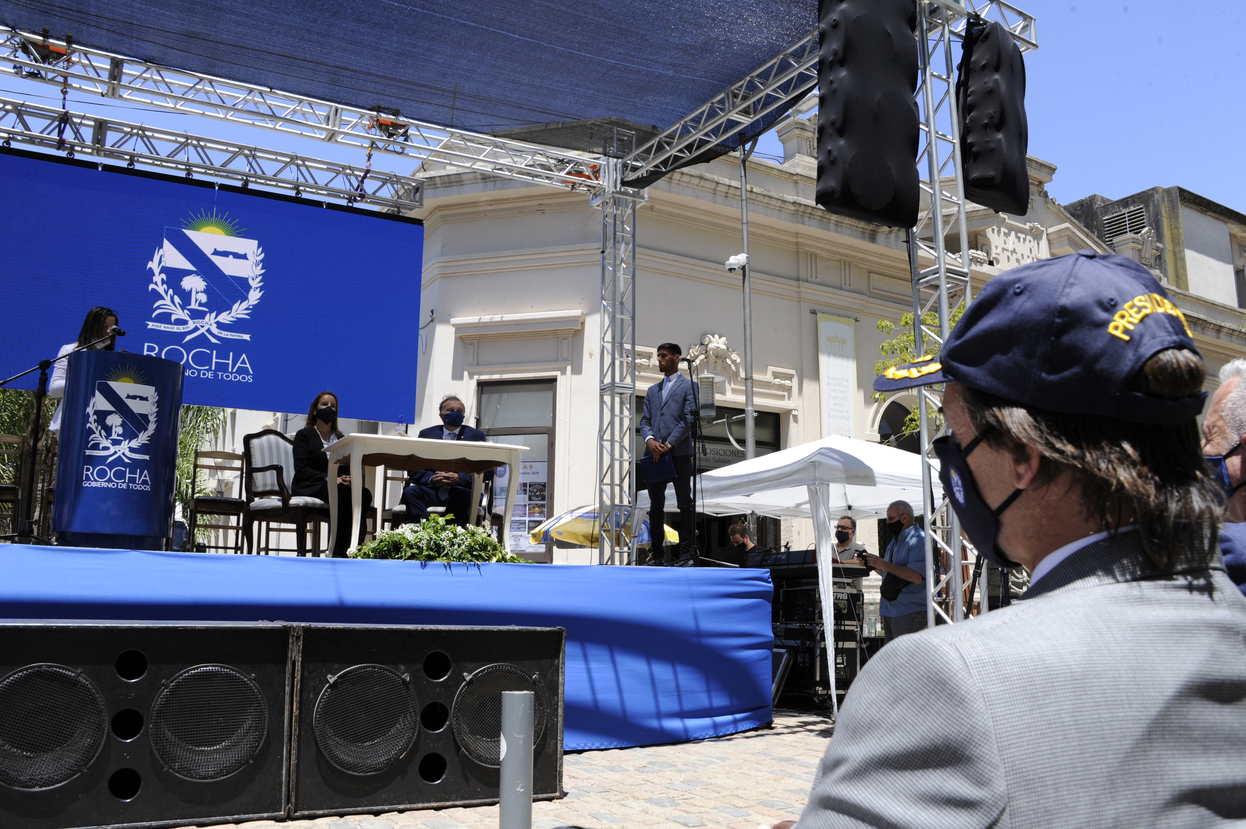 Presidente Lacalle Pou en asunción de intendente de Rocha, Alejo Umpiérrez