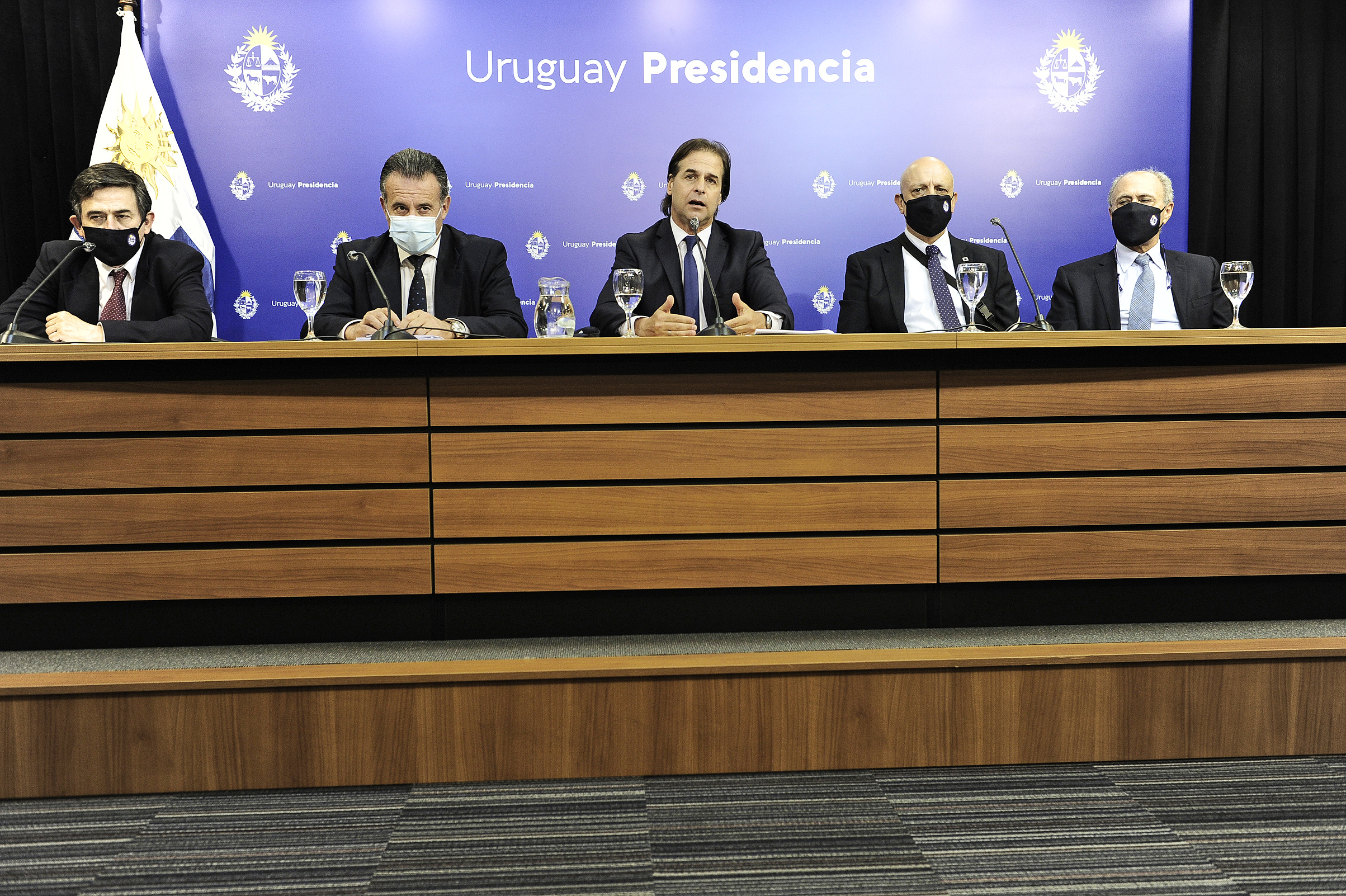 Presidente de la República, Luis Lacalle Pou, encabezó conferencia de prensa en Torre Ejecutiva