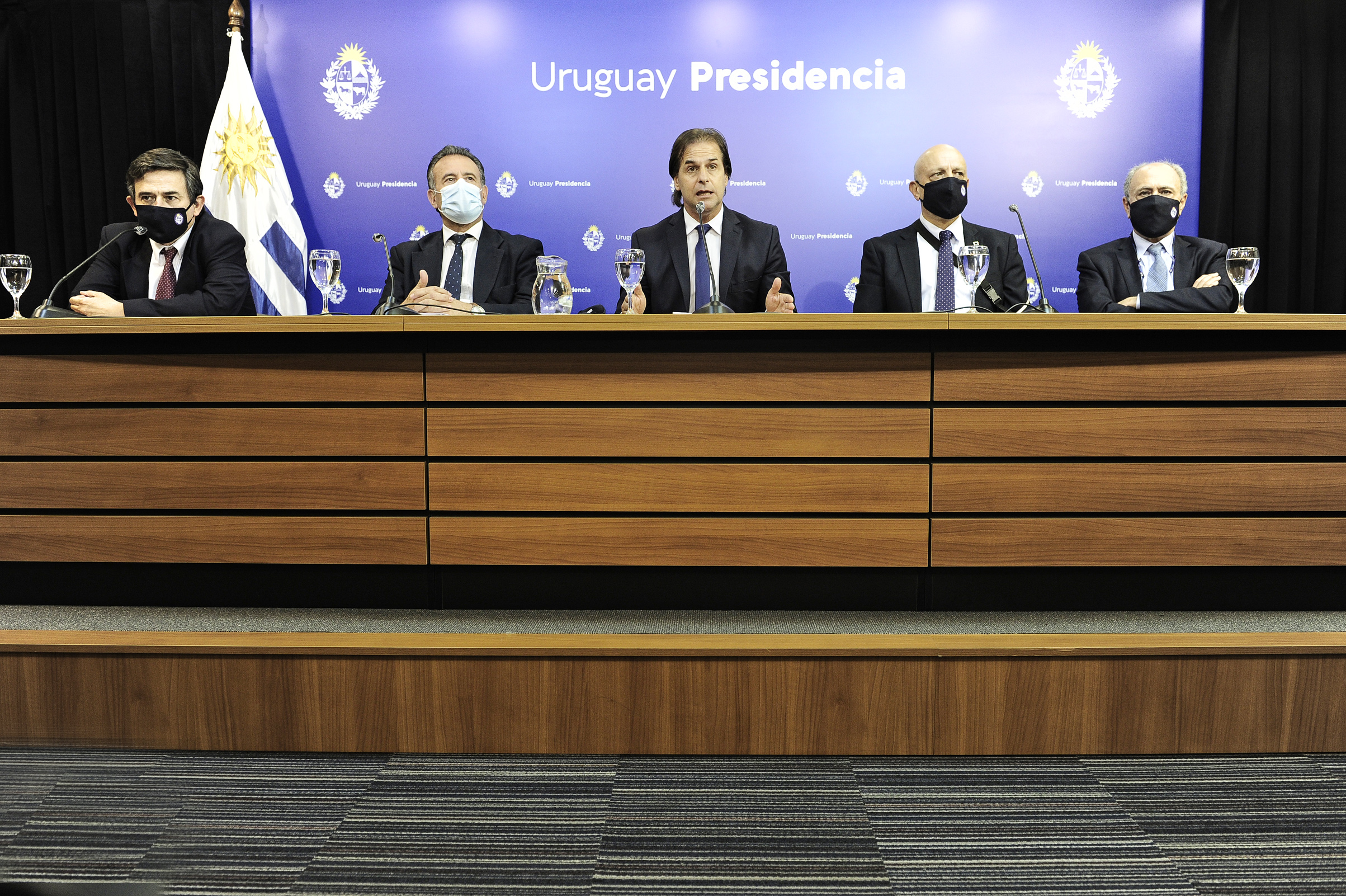 Presidente de la República, Luis Lacalle Pou, encabezó conferencia de prensa en Torre Ejecutiva