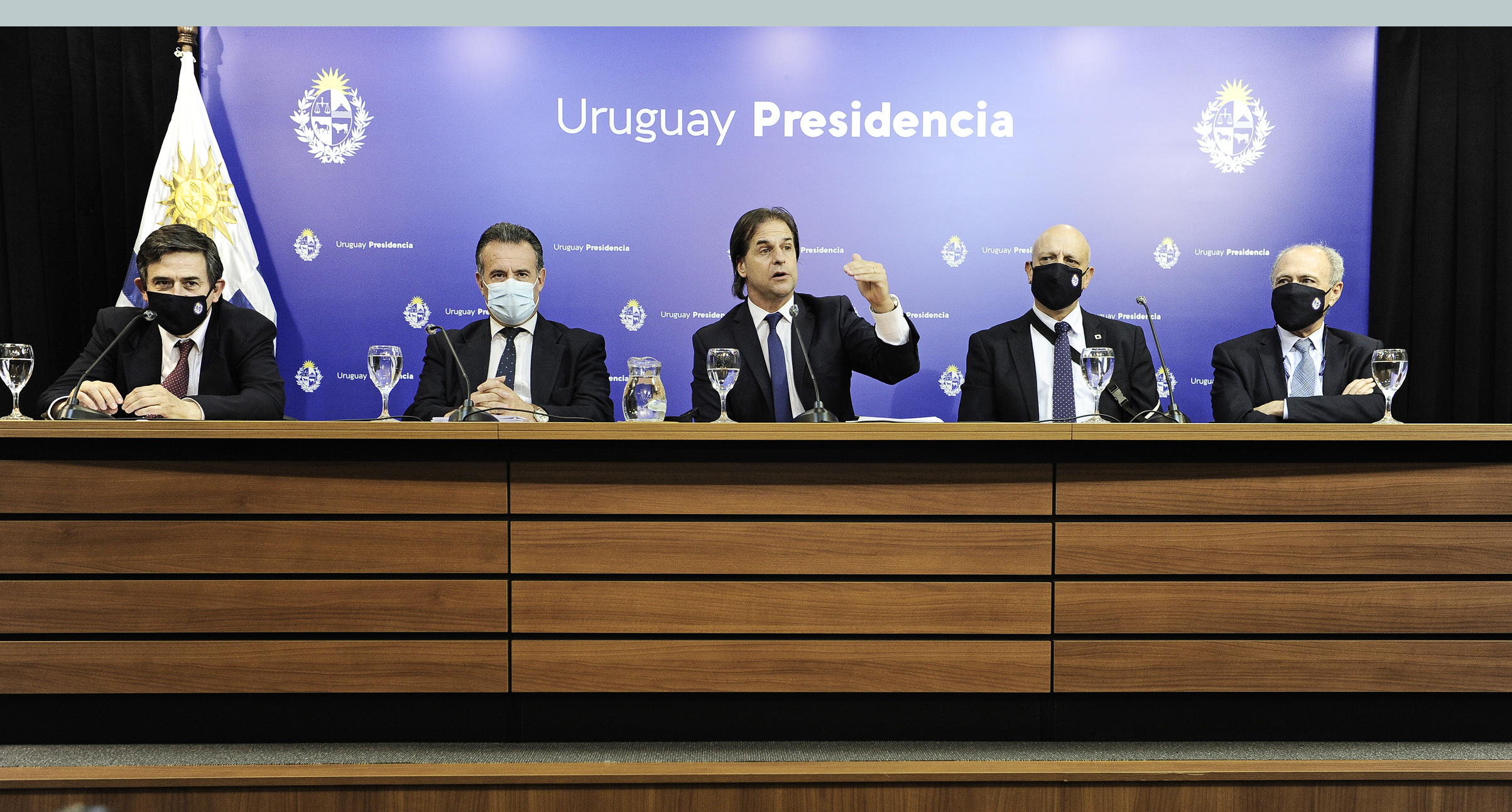 Presidente de la República, Luis Lacalle Pou, encabezó conferencia de prensa en Torre Ejecutiva
