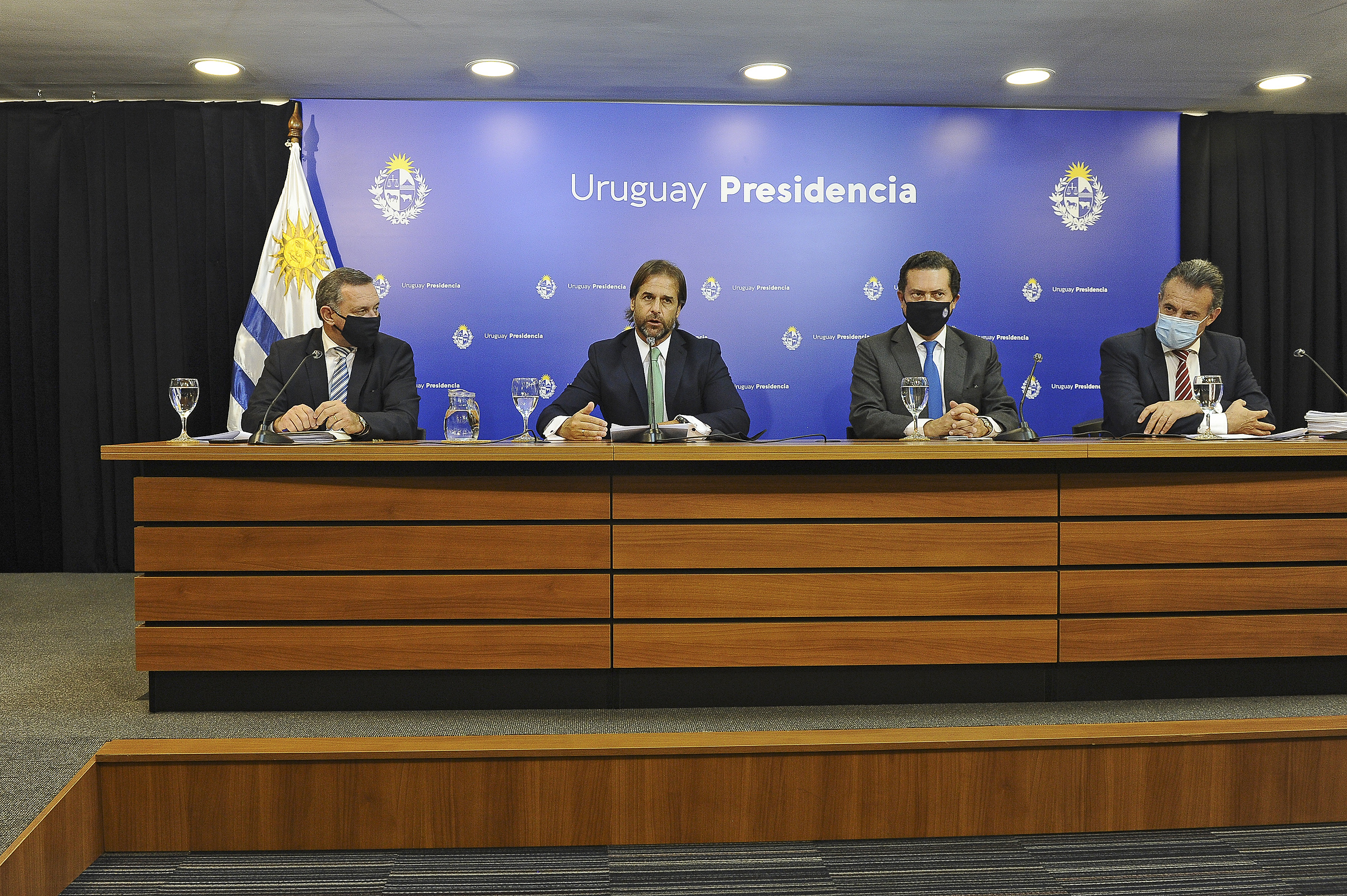 Presidente de la República, Luis Lacalle Pou, encabezó conferencia de prensa en Torre Ejecutiva