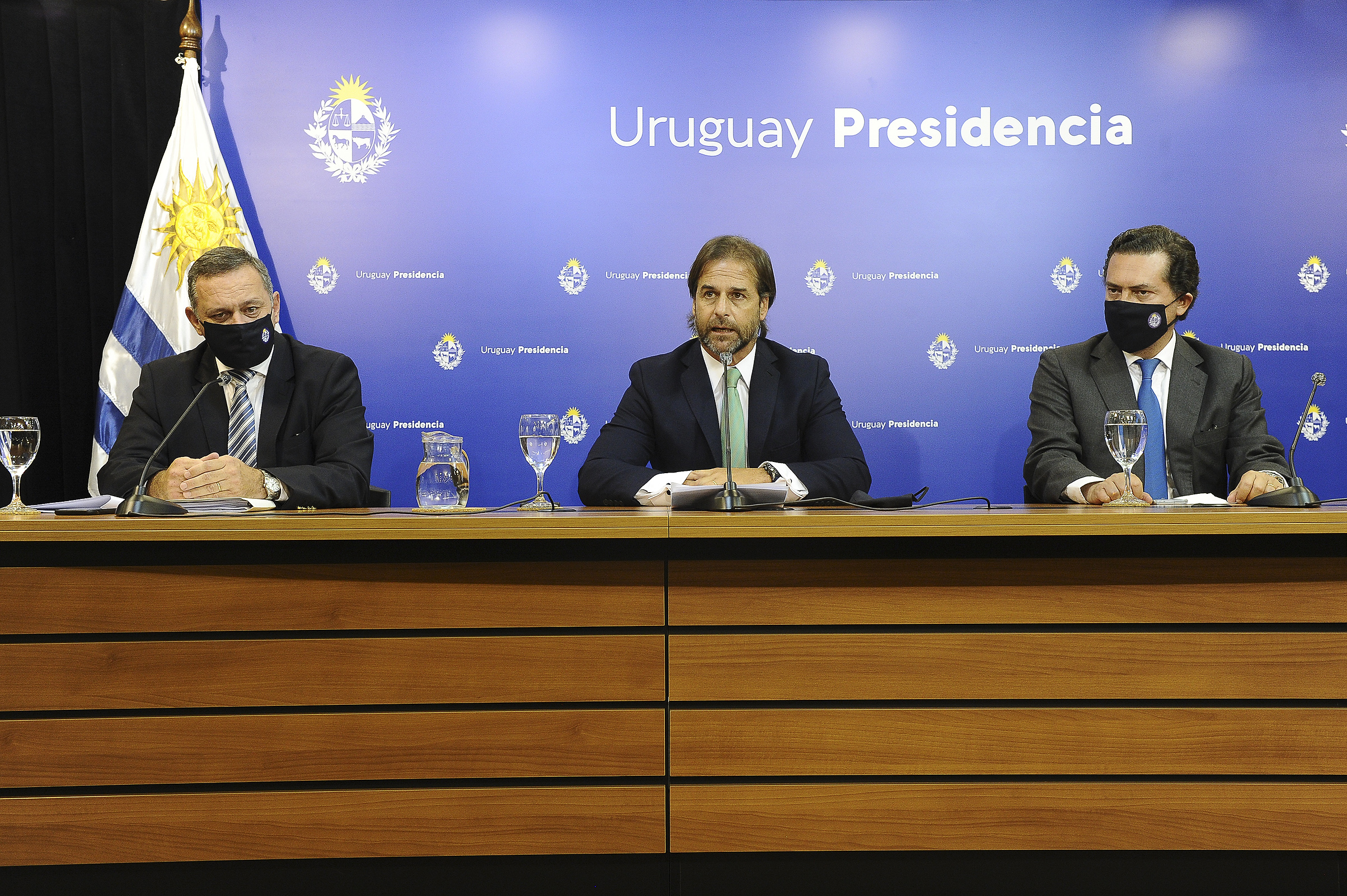 Presidente de la República, Luis Lacalle Pou, encabezó conferencia de prensa en Torre Ejecutiva