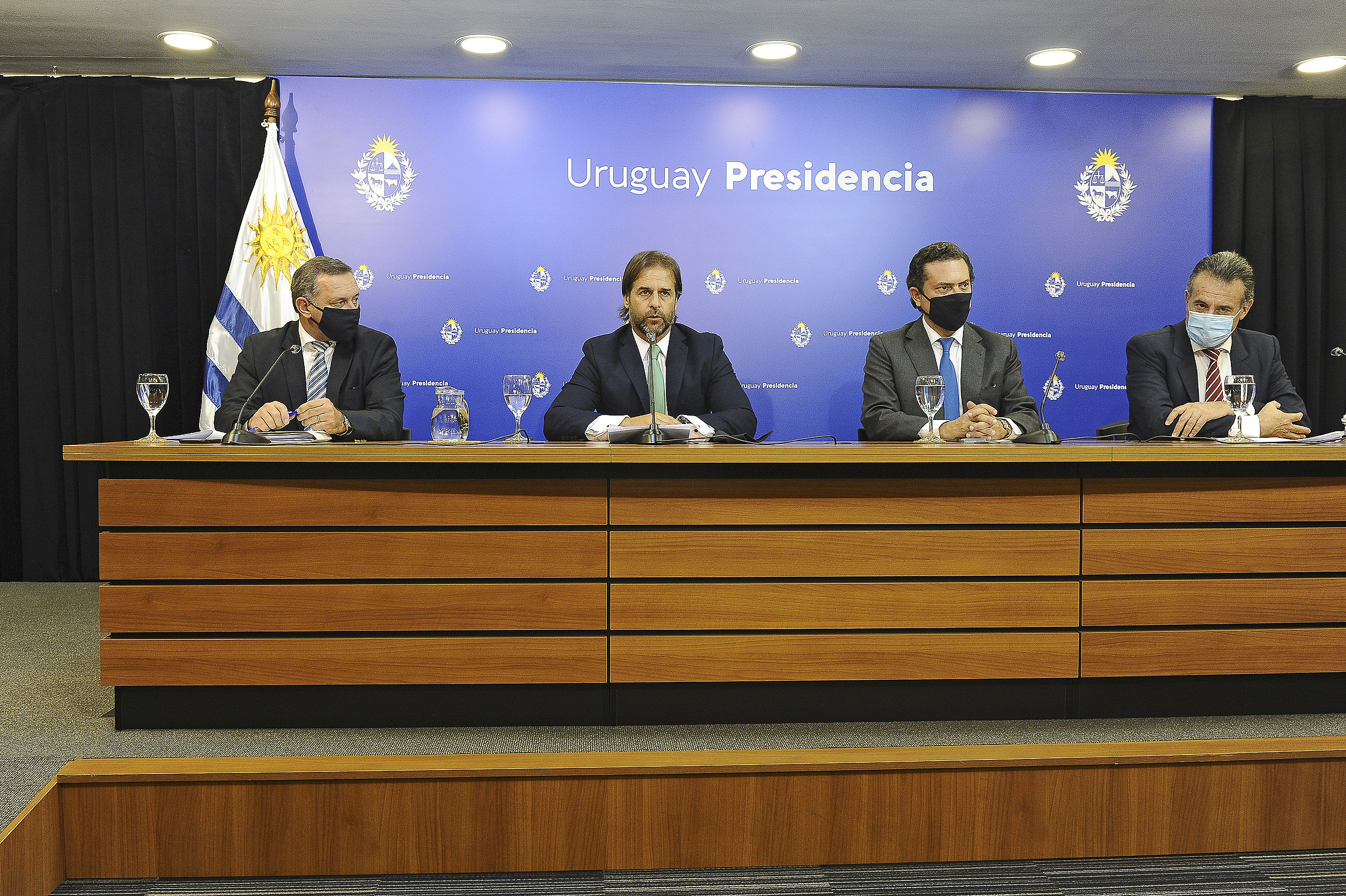 Presidente de la República, Luis Lacalle Pou, encabezó conferencia de prensa en Torre Ejecutiva