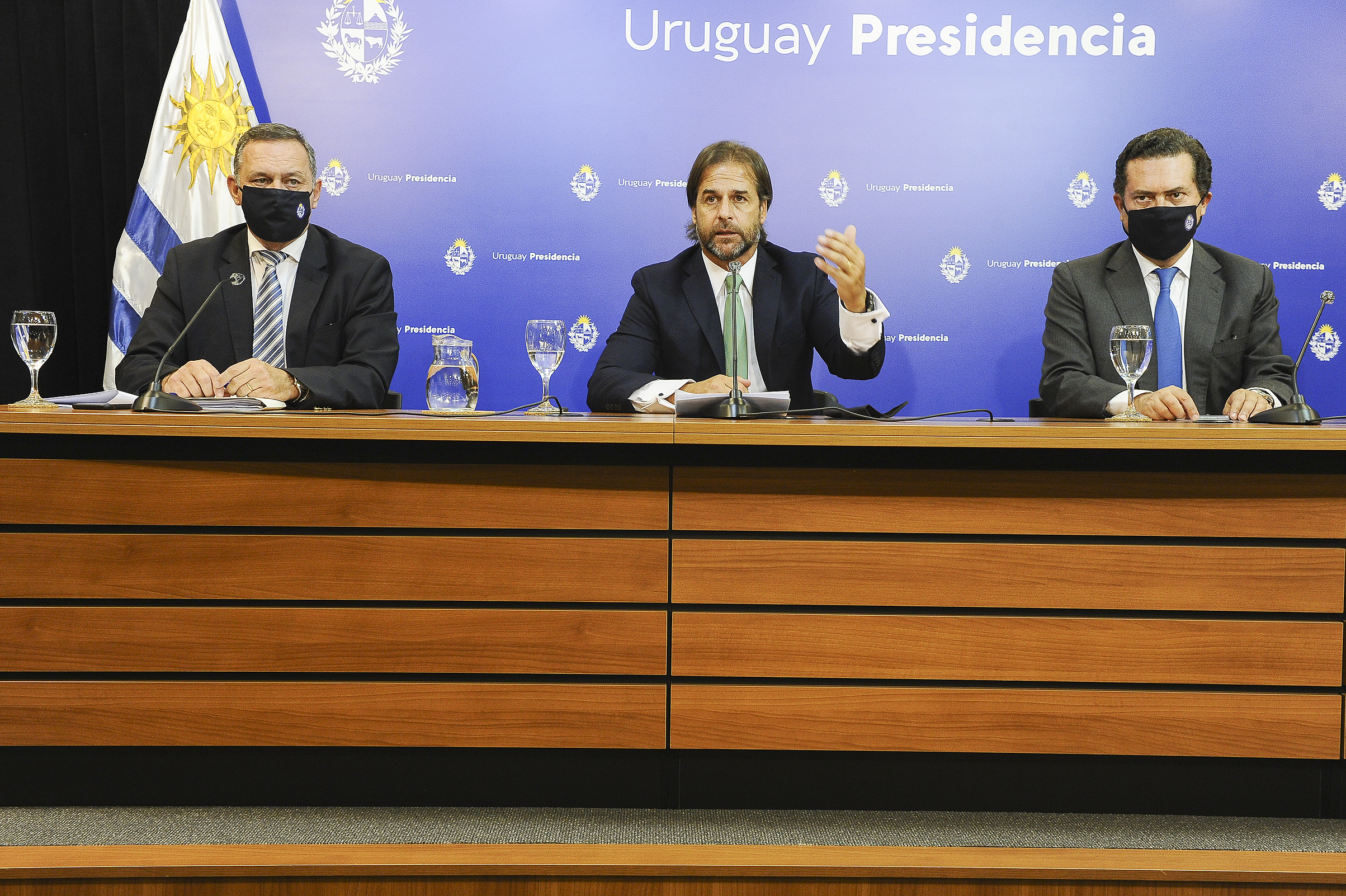 Presidente de la República, Luis Lacalle Pou, encabezó conferencia de prensa en Torre Ejecutiva