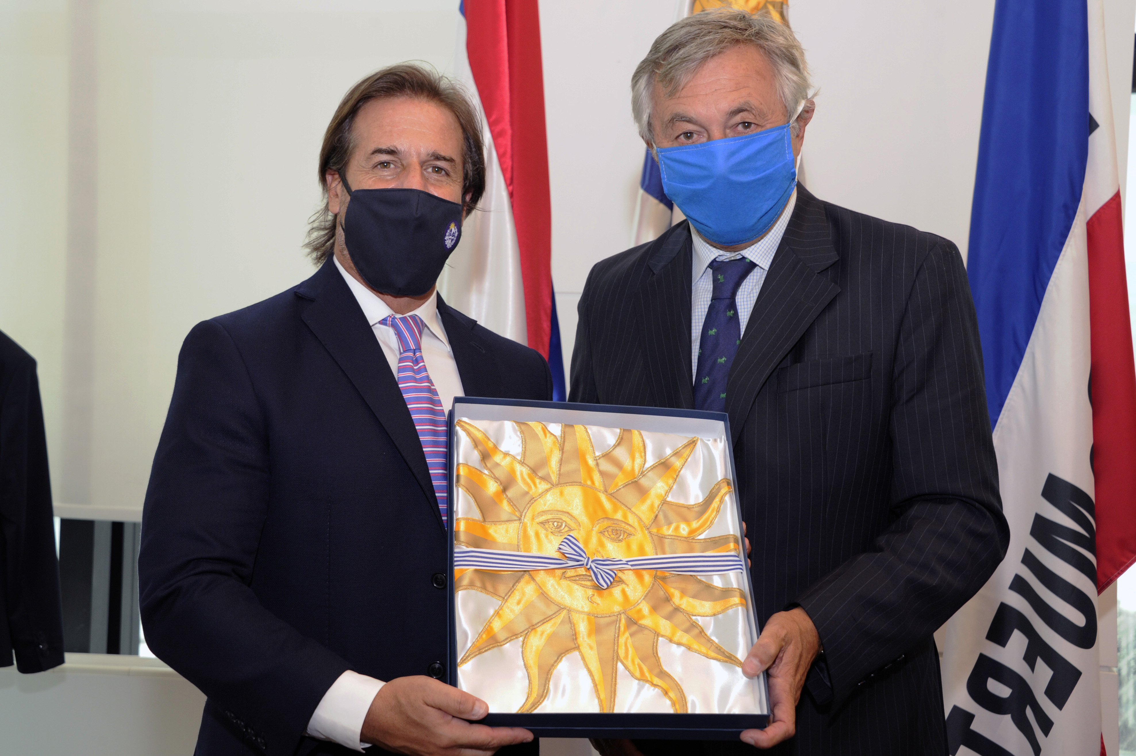 Luis Lacalle Pou y Álvaro Moerzinger