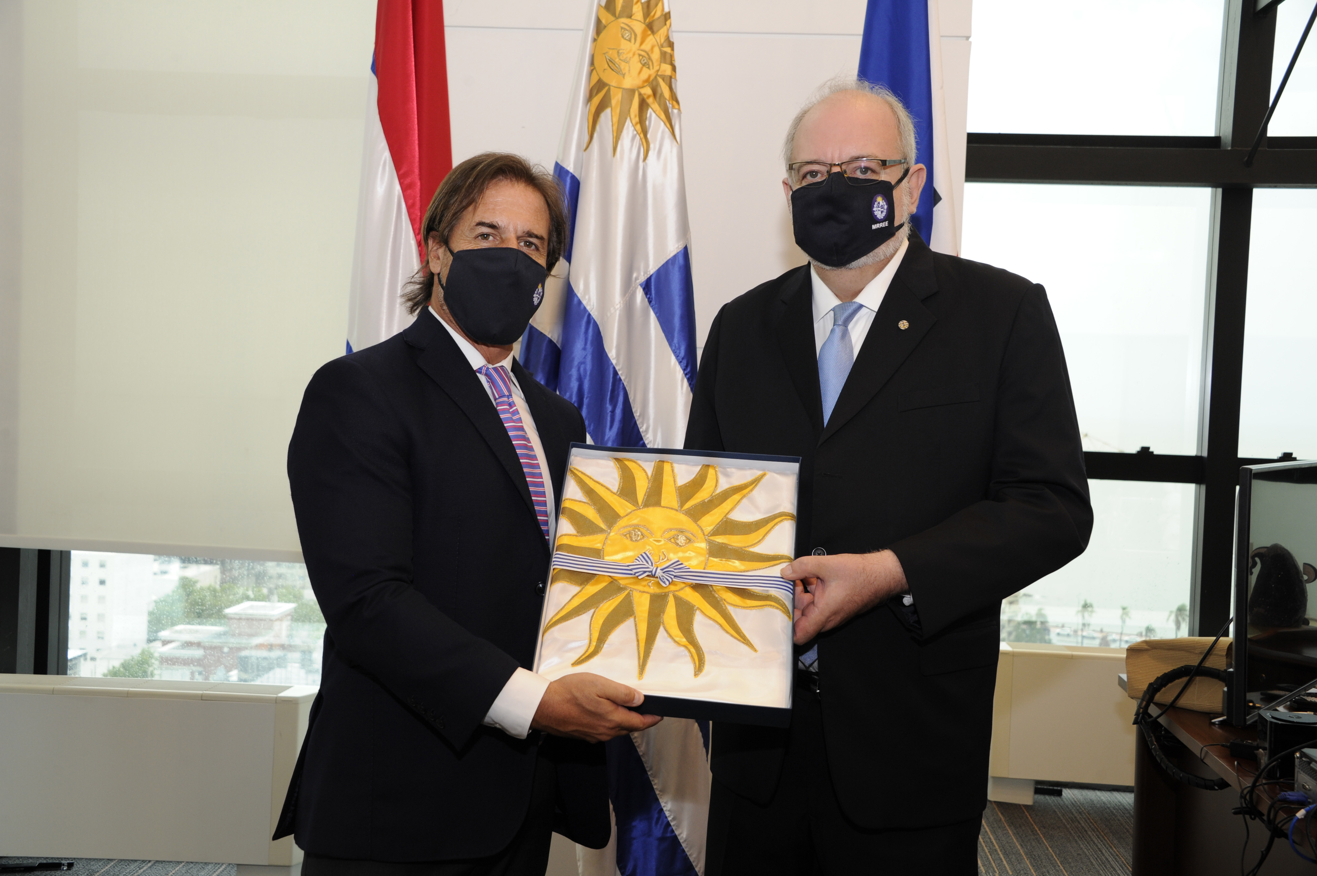 Luis Lacalle Pou y Alberto Guani
