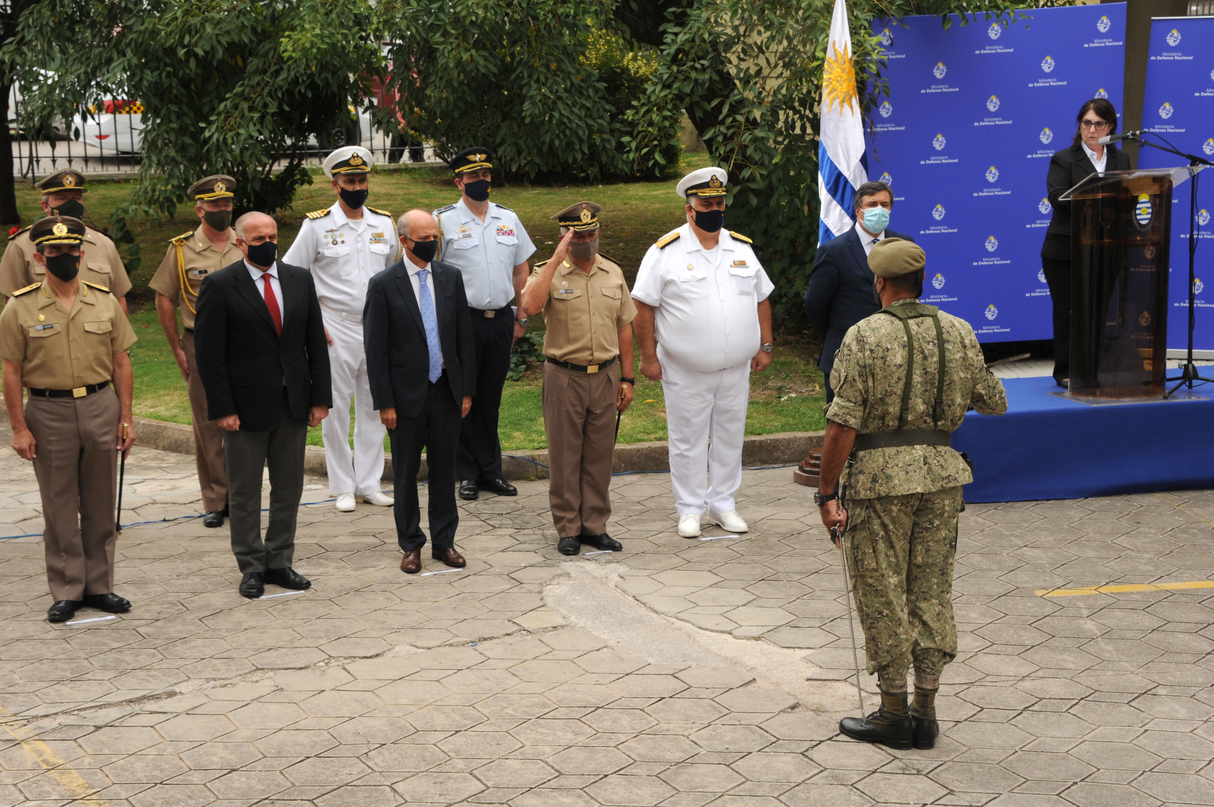 Ministro Javier García en acto conmemorativo del primer año de patrullaje fronterizo en el Ministerio de Defensa Nacional