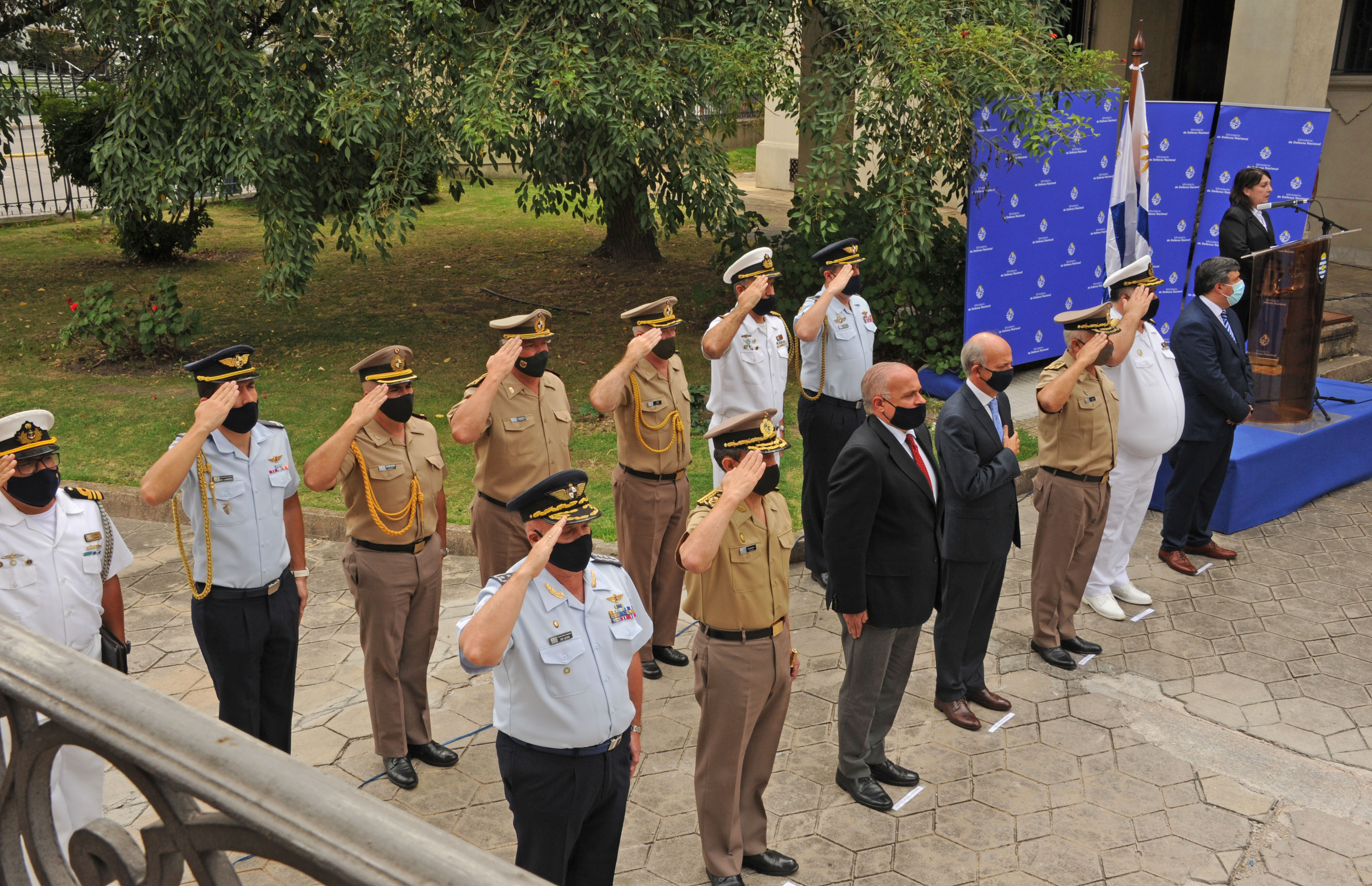 Ministro Javier García en acto conmemorativo del primer año de patrullaje fronterizo en el Ministerio de Defensa Nacional