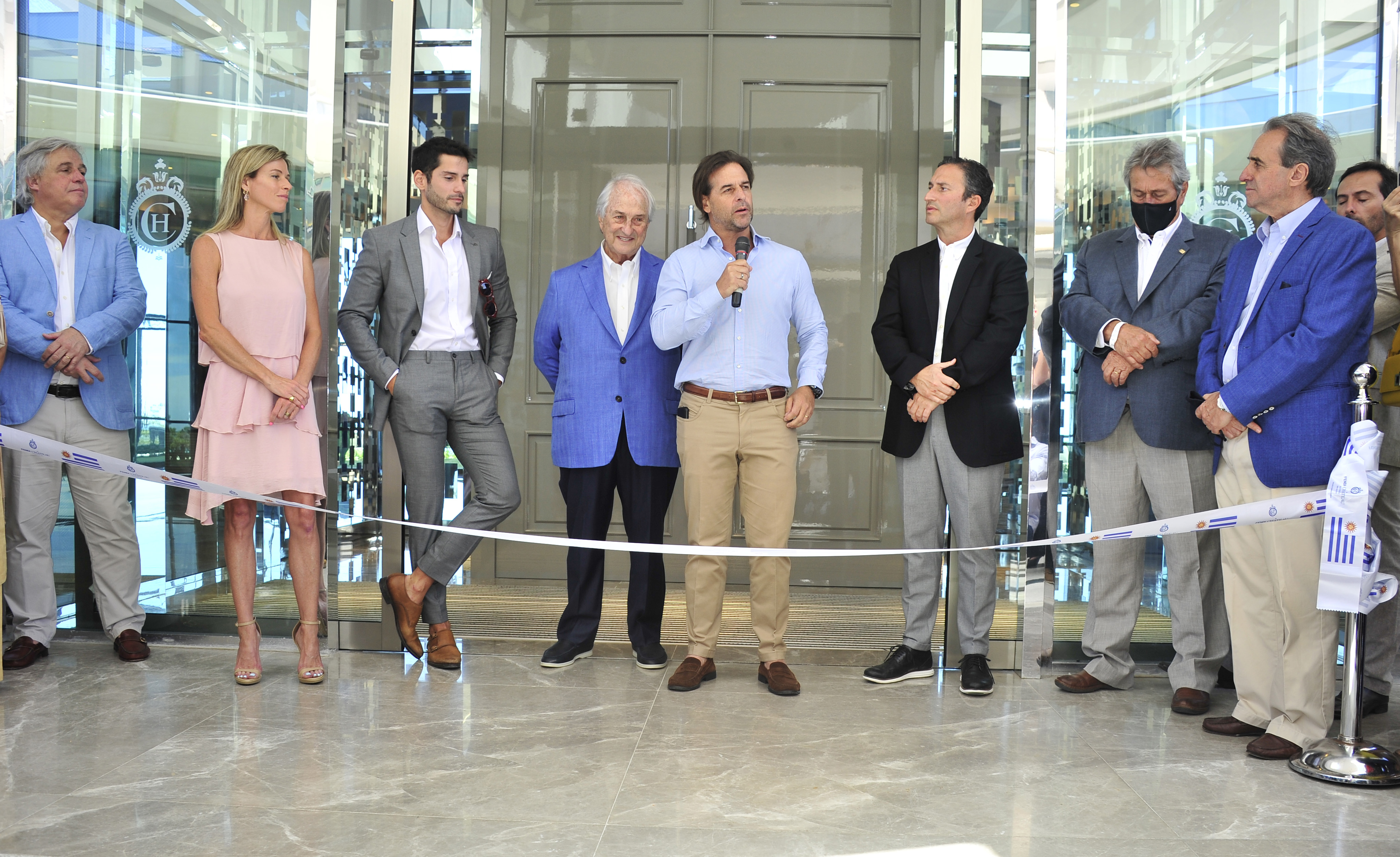 Luis Lacalle Pou, en la inauguración del residencial Fendi Chateau, en Punta del Este