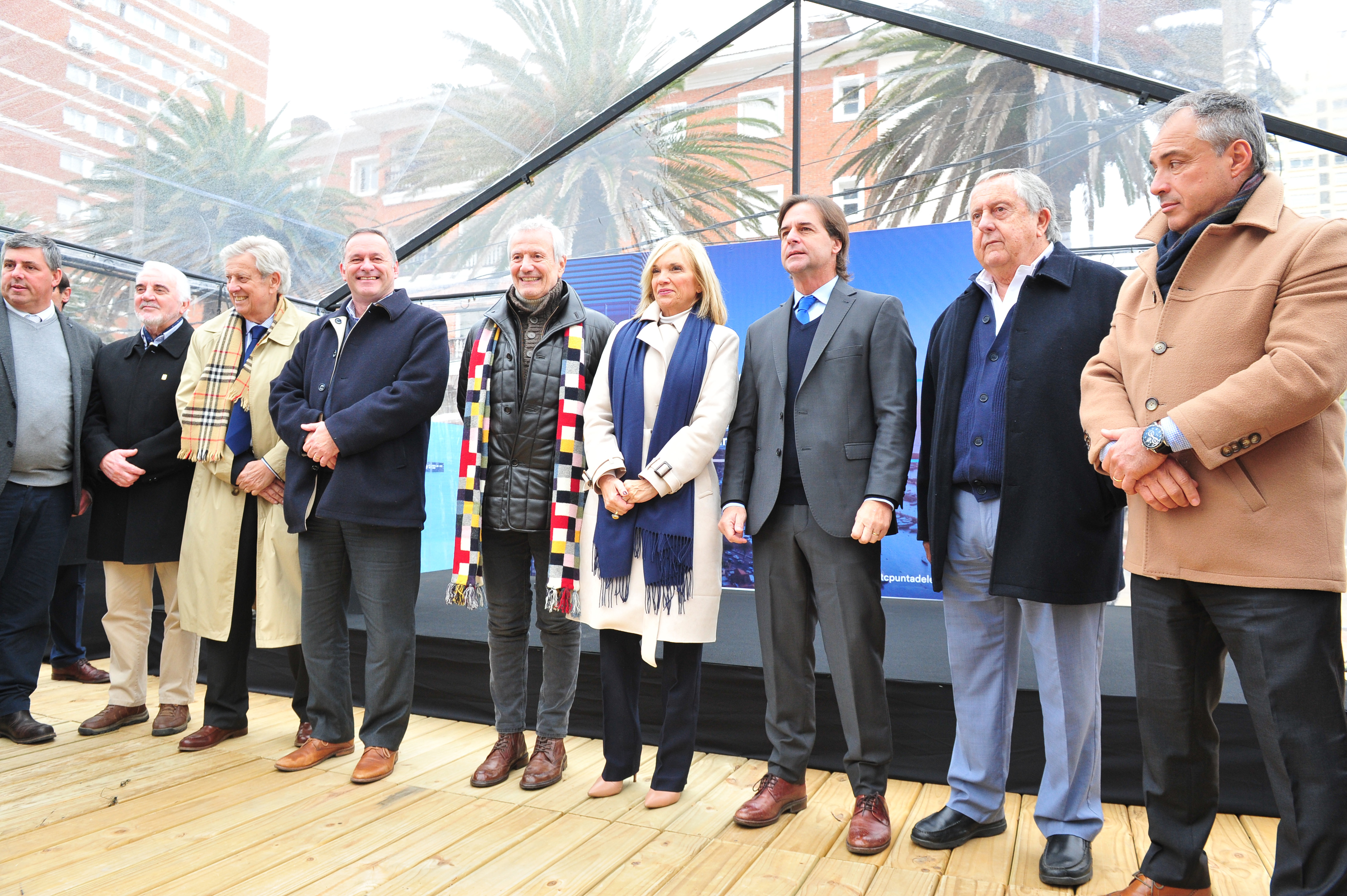 Lacalle Pou asistió a inicio de obras de primera zona franca de Maldonado y visitó el centro de monitoreo de cámaras de seguridad