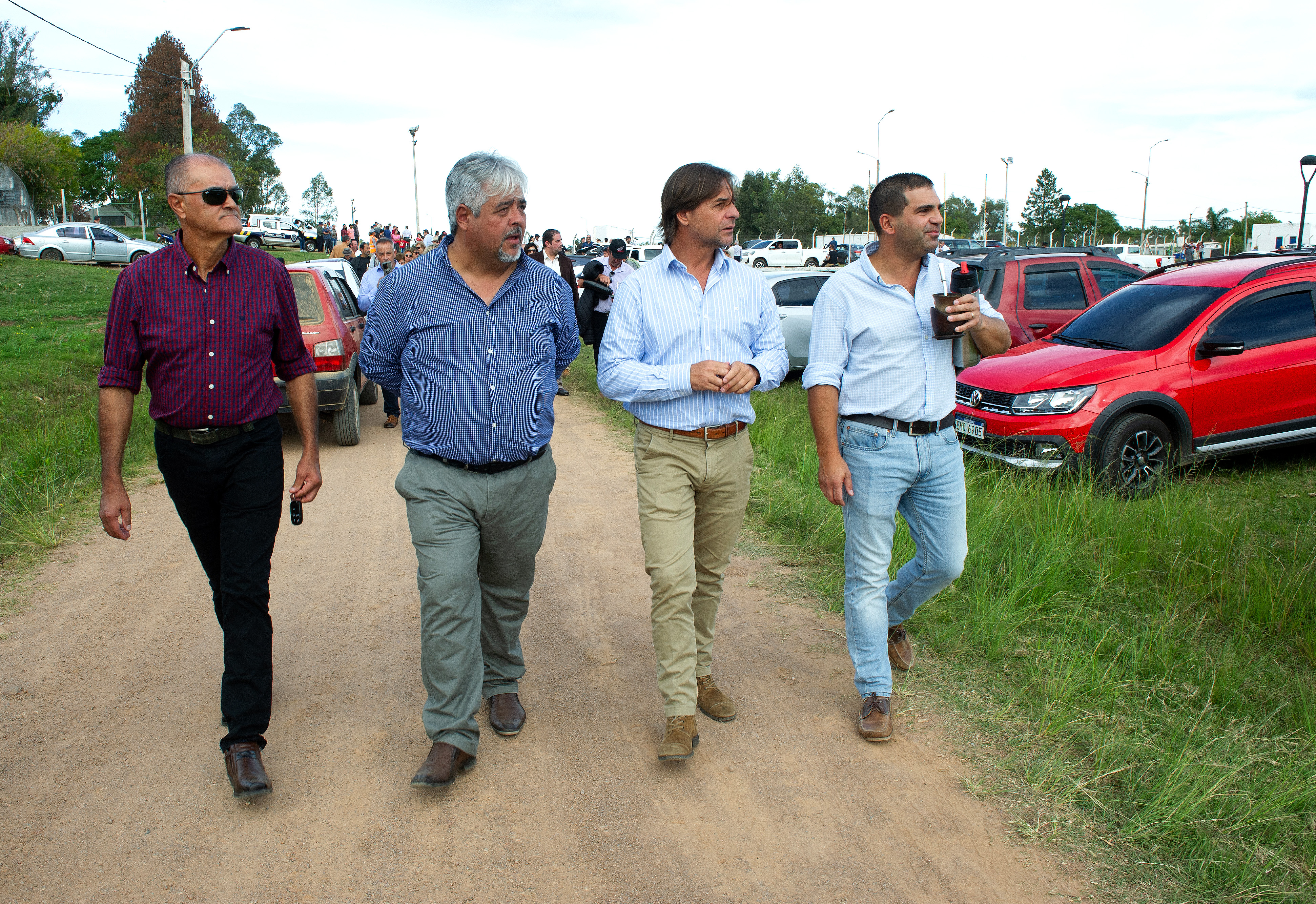 Imágenes del presidente Lacalle Pou en el aniversario de Aceguá