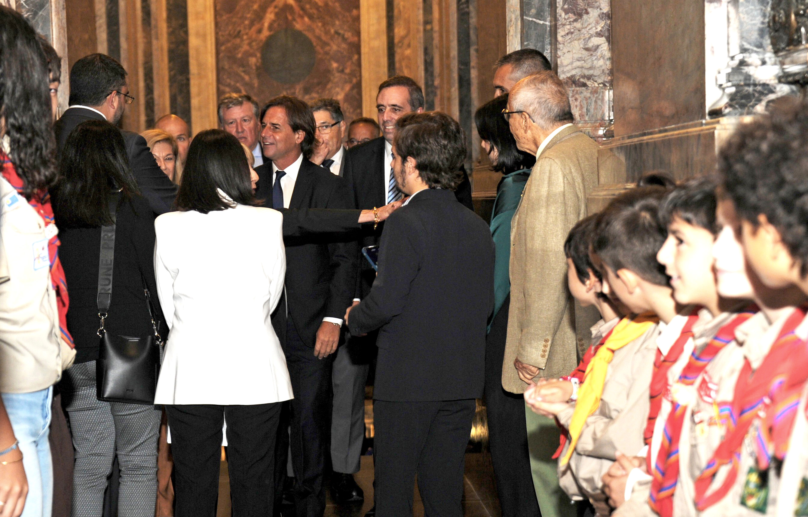 Imágenes del presidente Lacalle Pou en homenaje por Genocidio Armenio