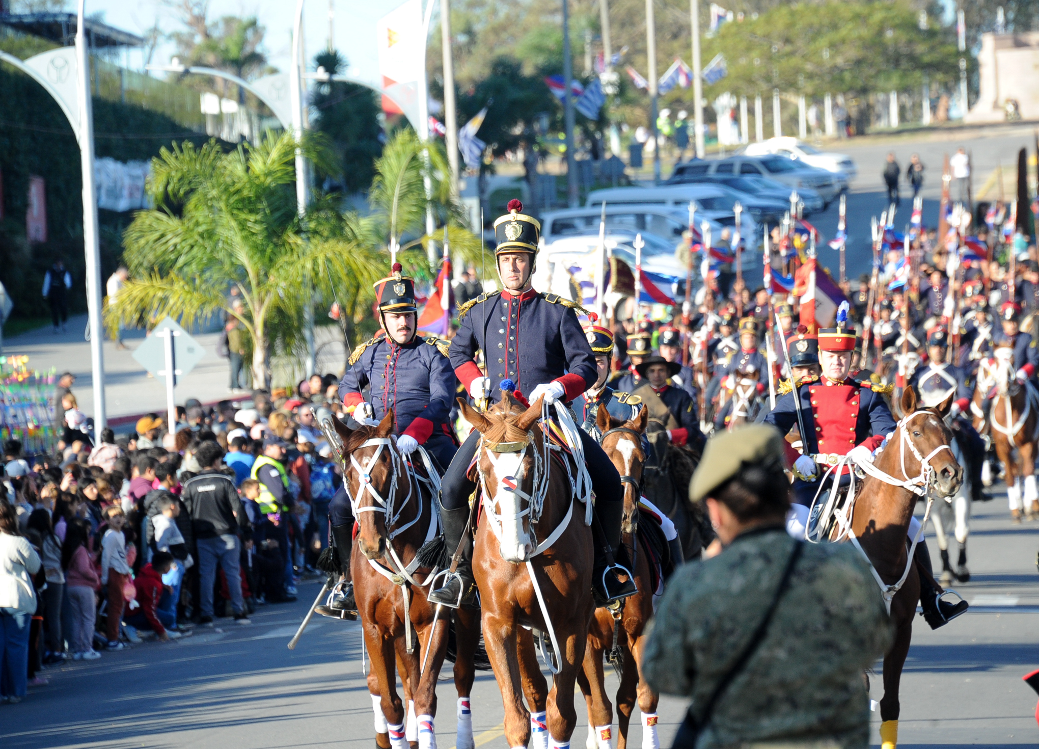Imágenes del presidente Lacalle Pou en 212.° aniversario de la Batalla de Las Piedras