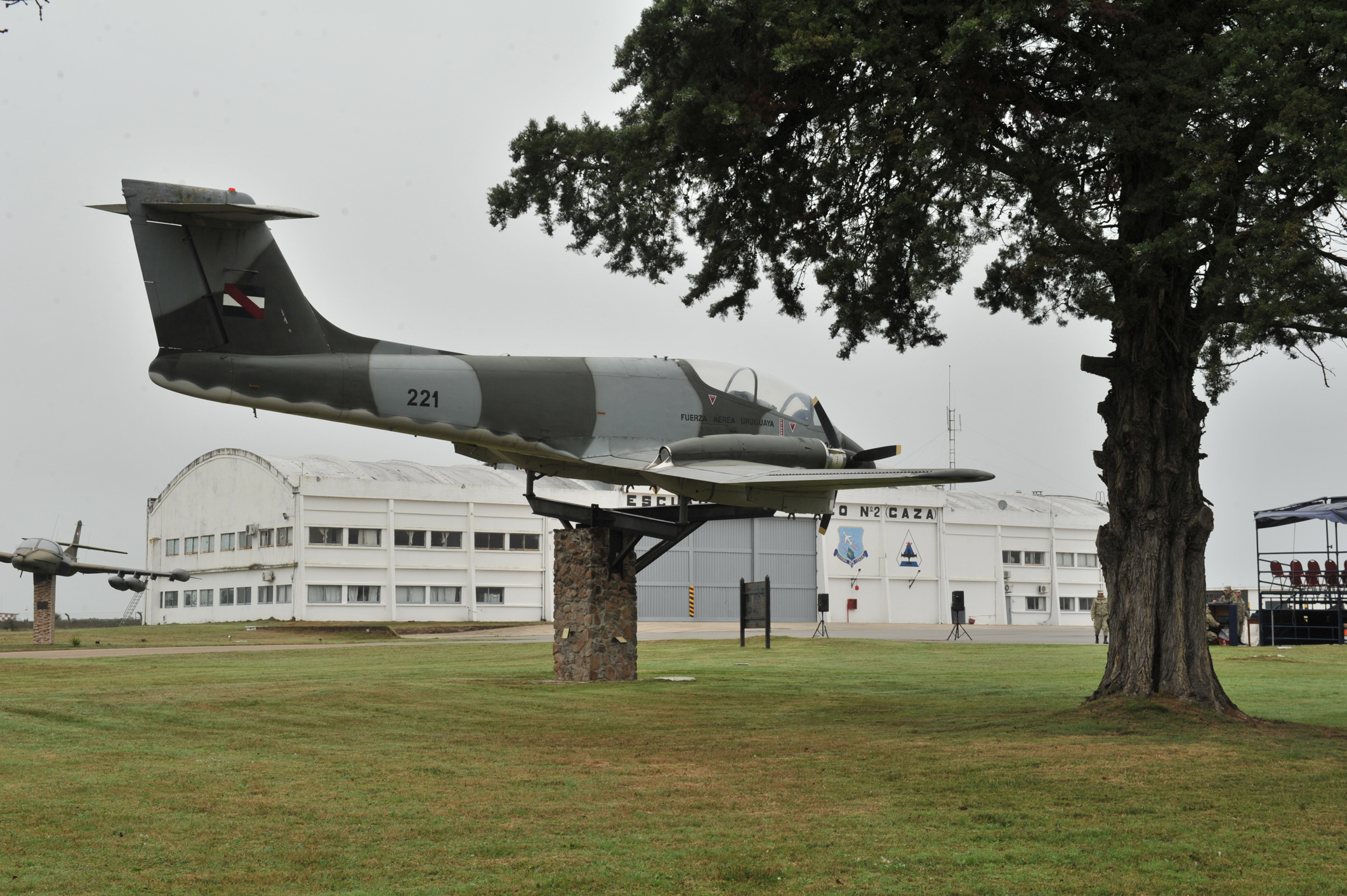 Presidente Lacalle Pou en Brigada Aérea II en Durazno