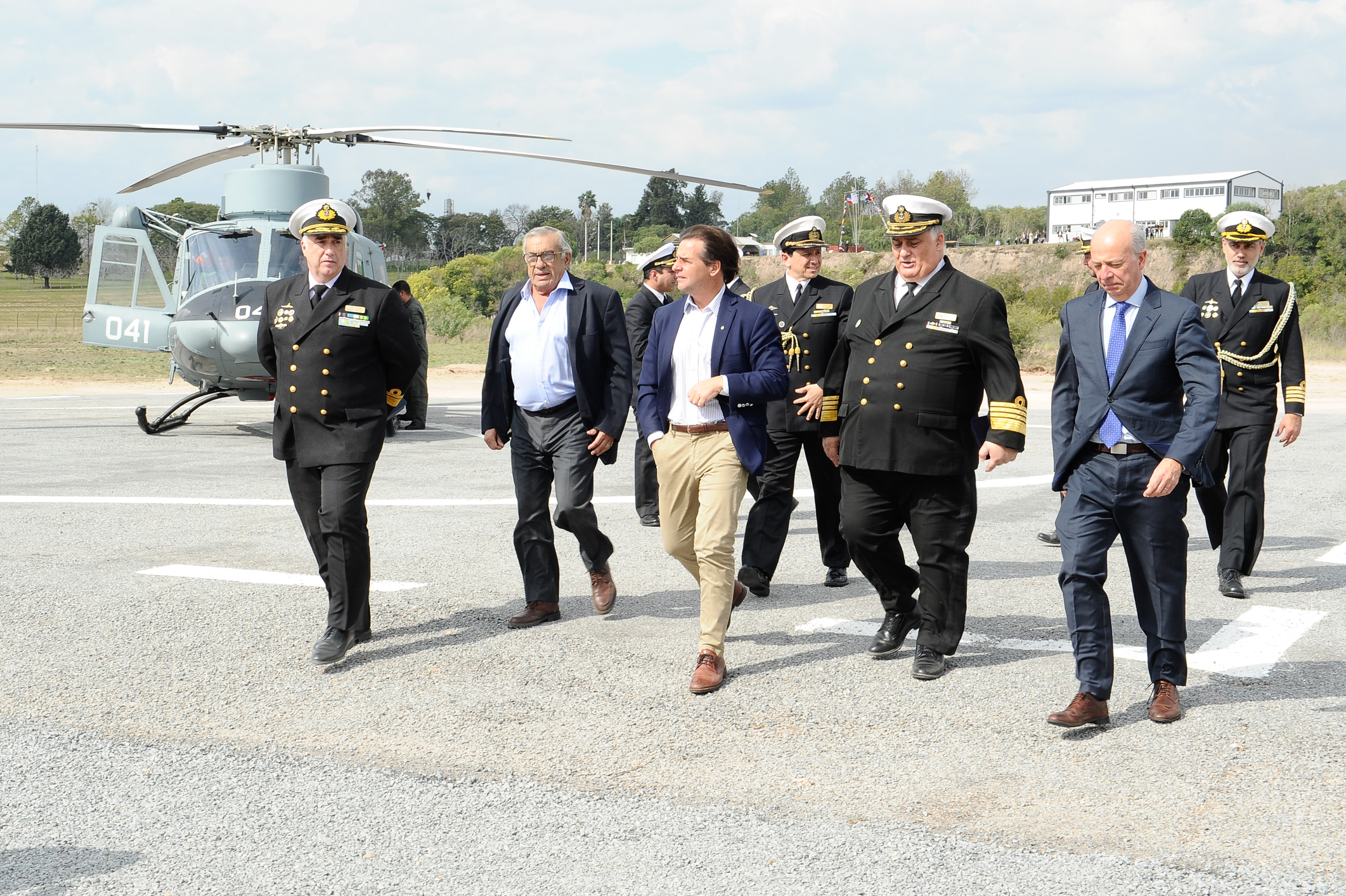 Presidente Lacalle Pou en inauguración de base naval