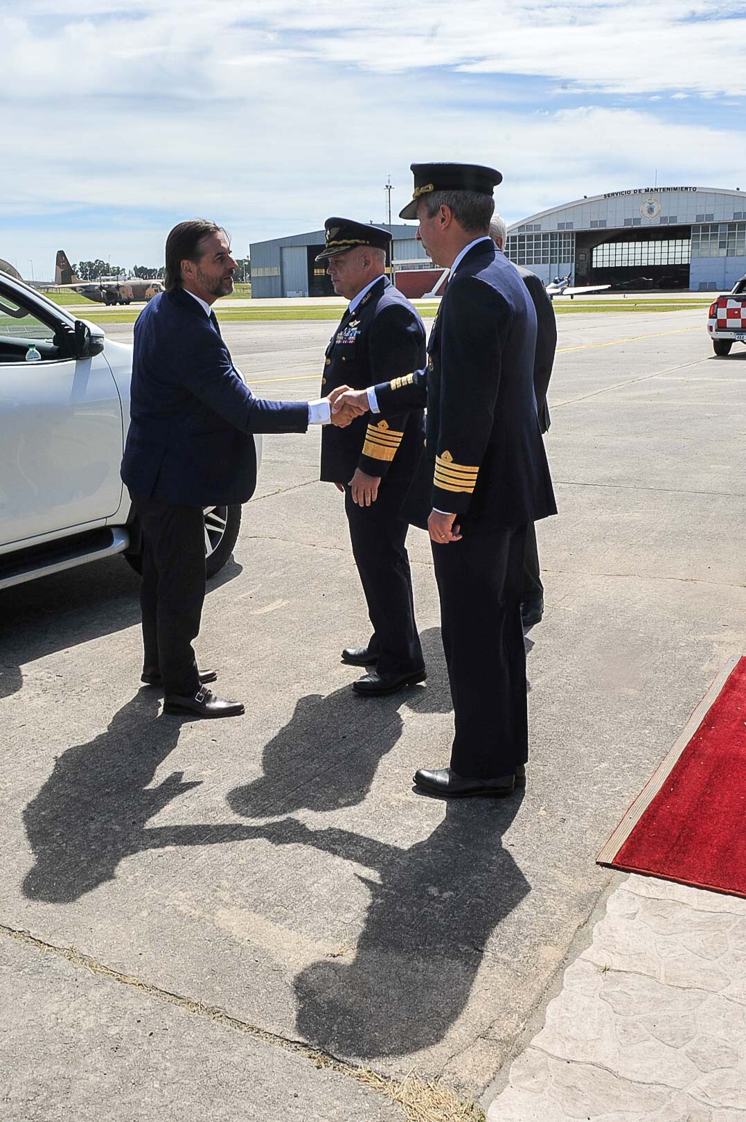 Presidente Lacalle Pou en ceremonia de transmisión de mando