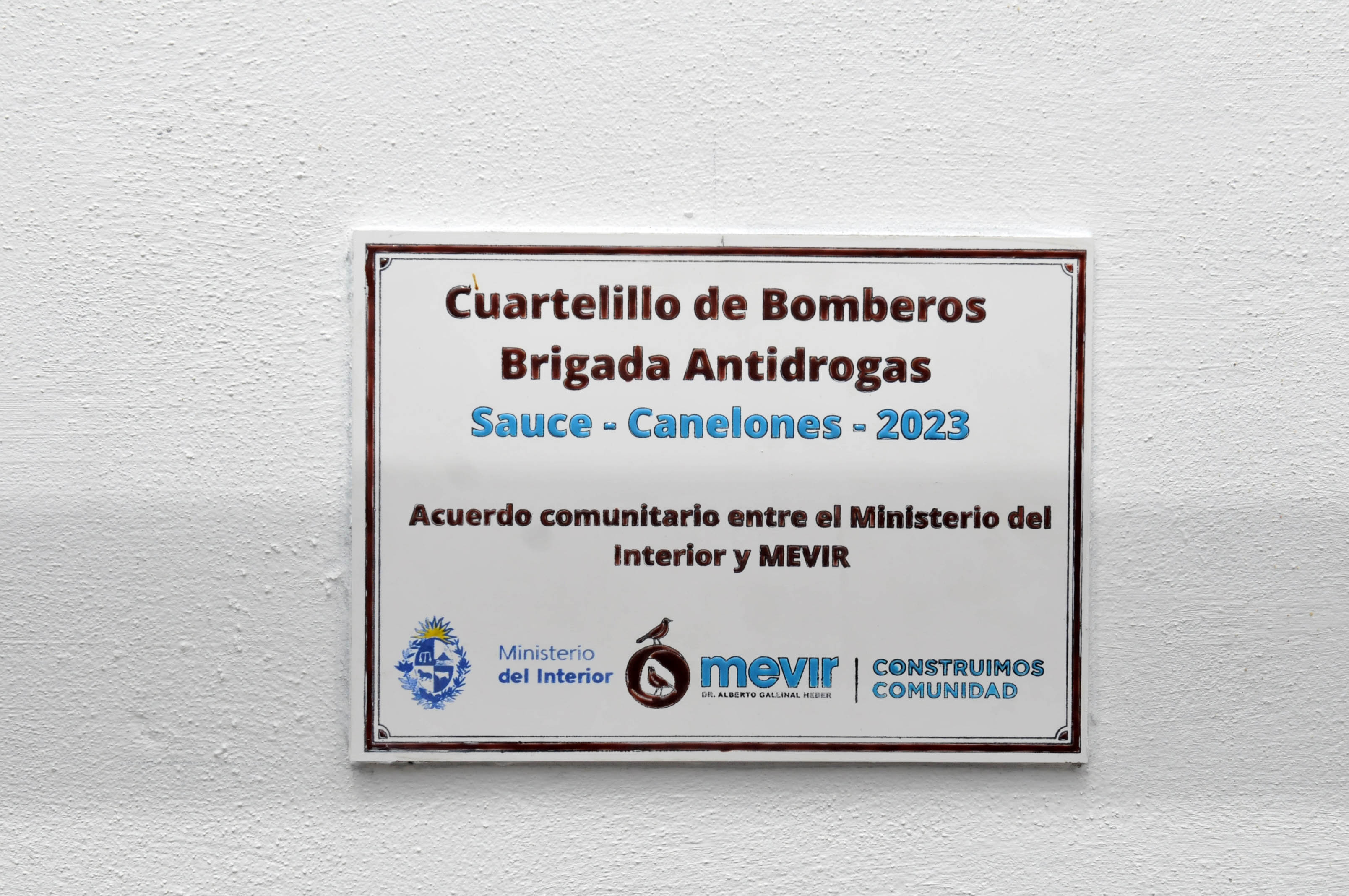 Inauguración de la Brigada Departamental Antidrogas de la ciudad de Sauce, en el departamento de Canelones