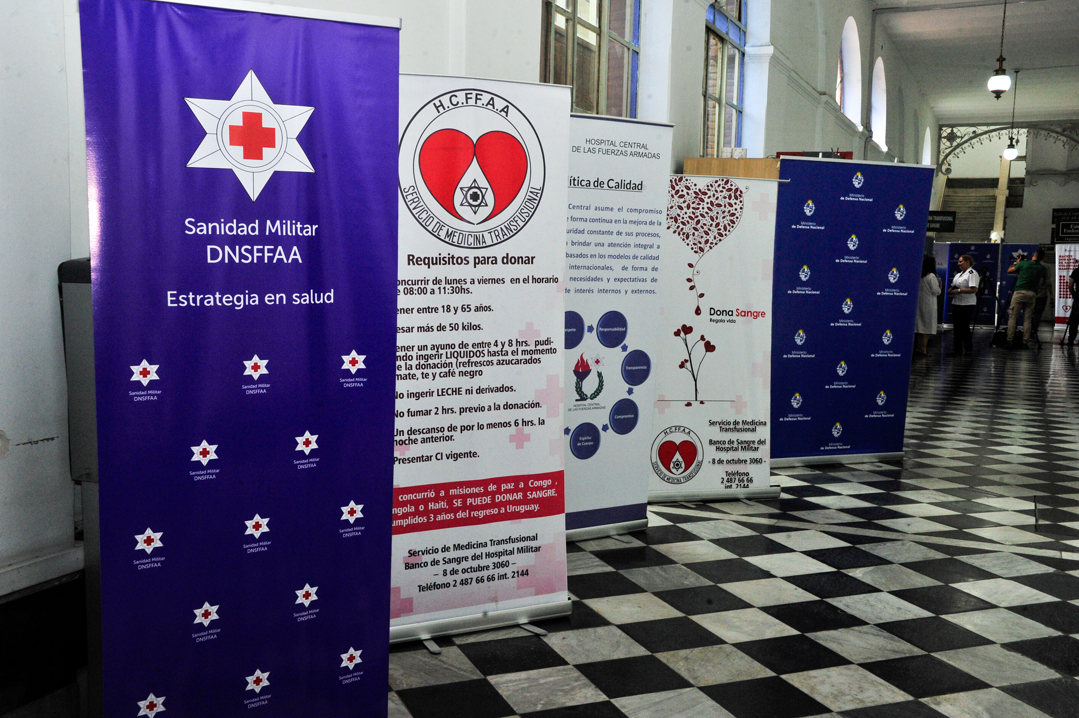 Visita a Hospital Central de las Fuerzas Armadas y Banco Nacional de Sangre