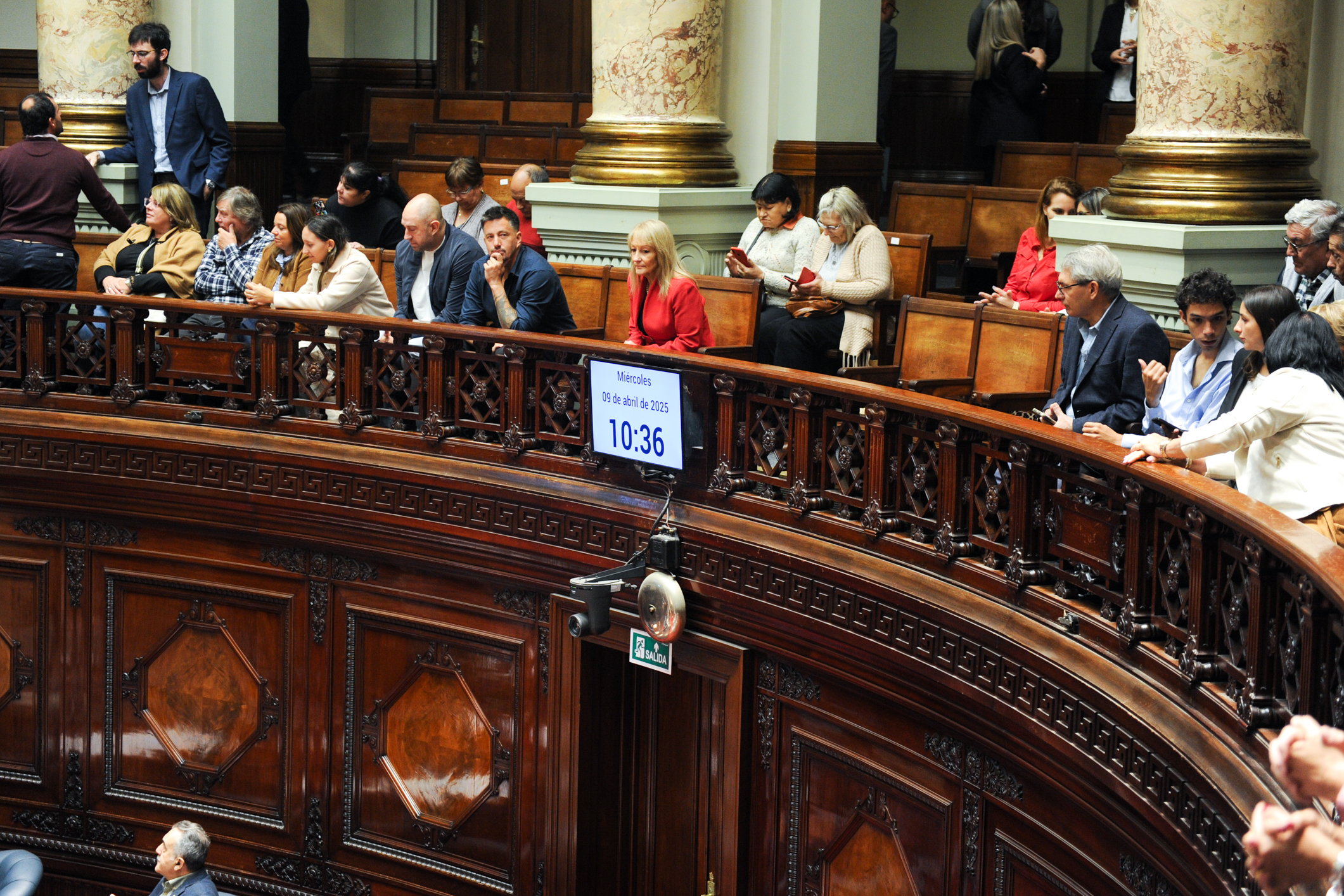 Presidenta en ejercicio, Carolina Cosse, en homenaje en el Senado