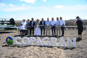 Presidente Orsi asistió a inauguración de cosecha de girasol
