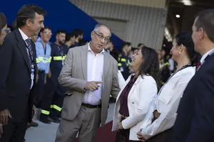 Orsi en inauguración de obras de empresa logística
