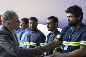 Orsi en inauguración de obras de empresa logística
