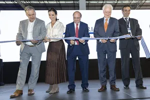 Orsi en inauguración de obras de empresa logística