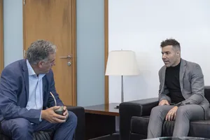 Reunión del presidente Orsi con Gastón Reyno