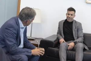 Reunión del presidente Orsi con Gastón Reyno