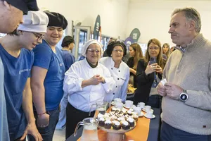 Presidente Orsi en actividad de Ceibal y MEC