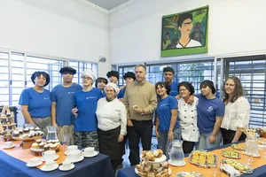 Presidente Orsi en actividad de Ceibal y MEC