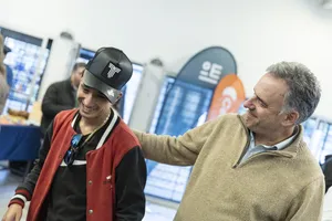 Presidente Orsi en actividad de Ceibal y MEC