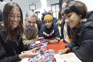 Presidente Orsi en actividad de Ceibal y MEC