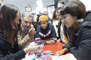 Presidente Orsi en actividad de Ceibal y MEC