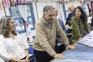 Presidente Orsi en actividad de Ceibal y MEC