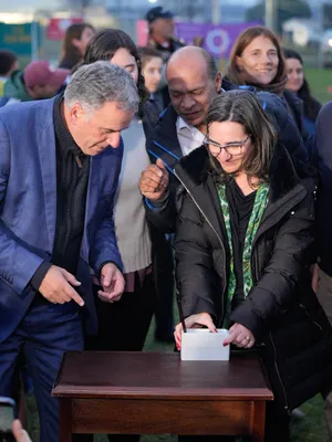 Inauguración de la iluminación de la primera cancha de baby fútbol