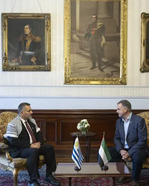 Presidente Orsi recibió cartas credenciales de embajadores de Portugal, Palestina y Chile