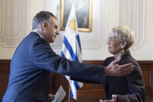 Presidente Orsi recibió cartas credenciales de embajadores de Portugal, Palestina y Chile