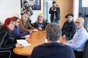 Créditos: Camilo Dos Santos (fotografía) / Presidencia de la República (fuente institucional) Presidente Orsi recibió a delegación del PIT-CNT