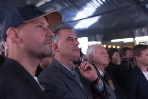 Presidente de la República, Yamandú Orsi, en presentación de Tesla en Uruguay