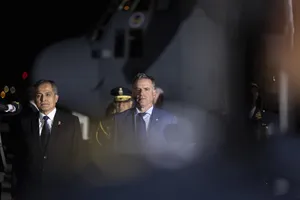 Arribo del presidente Orsi a Lima, Perú