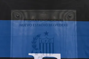 Presidente Orsi en colocación de la piedra fundacional del Nuevo Estadio Belvedere