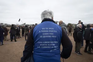 Presidente Orsi en colocación de la piedra fundacional del Nuevo Estadio Belvedere