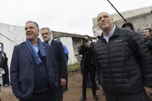 Presidente Orsi en colocación de la piedra fundacional del Nuevo Estadio Belvedere