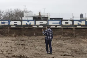 Presidente Orsi en colocación de la piedra fundacional del Nuevo Estadio Belvedere