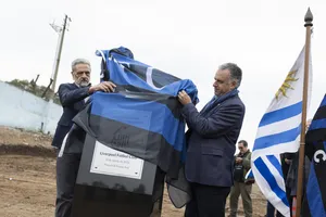 Presidente Orsi en colocación de la piedra fundacional del Nuevo Estadio Belvedere